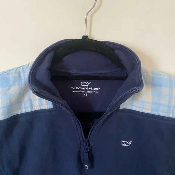 vineyard vines plaid quarter zip - Picture 2 of 2